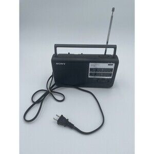 Sony ICF-38 FM/AM 2-BAND Portable RADIO Tested And Working